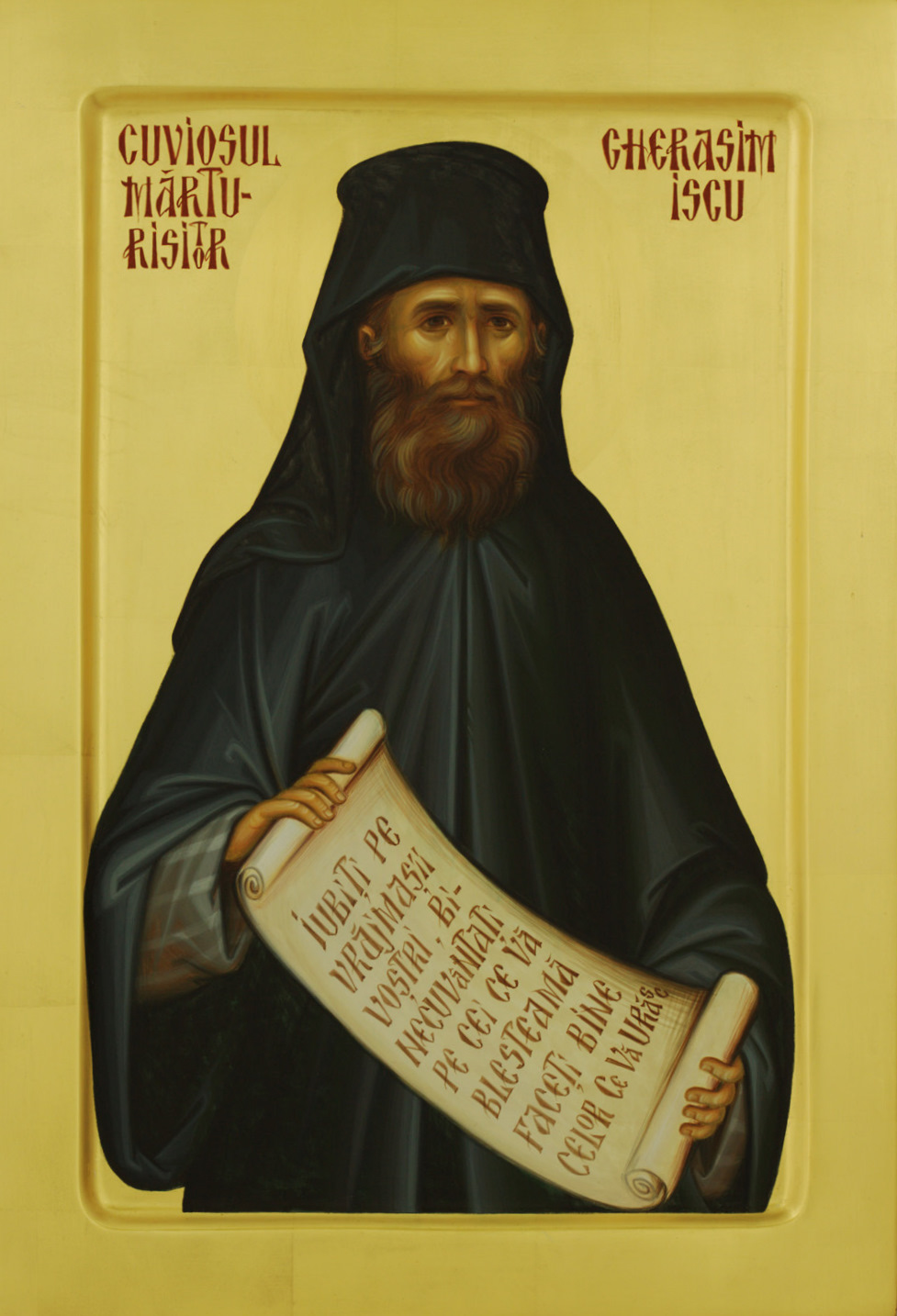 Părintele Gherasim Iscu Mărturisitorul - icoană pictată de maicile mănăstirii Diaconești